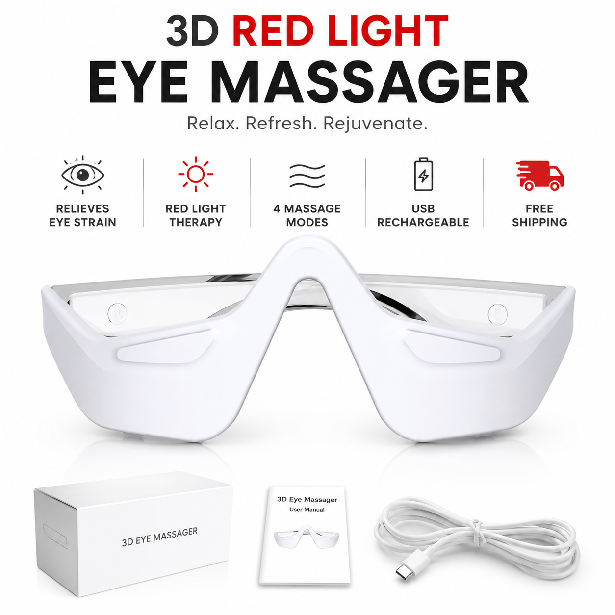 3D Red Light EMS Eye Massager