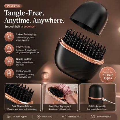 Portable Hair Straightener Brush