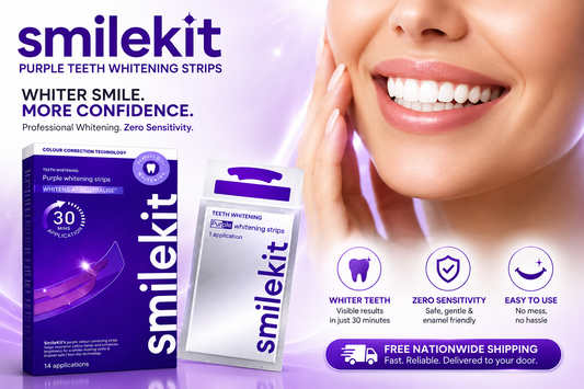 7 Pairs/14 Pcs Purple Teeth Whitening strips