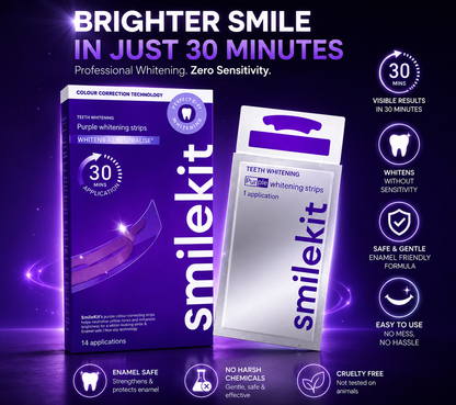 7 Pairs/14 Pcs Purple Teeth Whitening strips