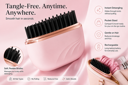 Portable Hair Straightener Brush