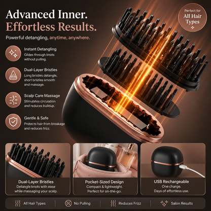 Portable Hair Straightener Brush