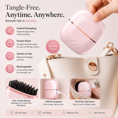 Portable Hair Straightener Brush
