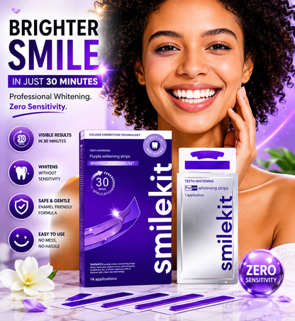 7 Pairs/14 Pcs Purple Teeth Whitening strips